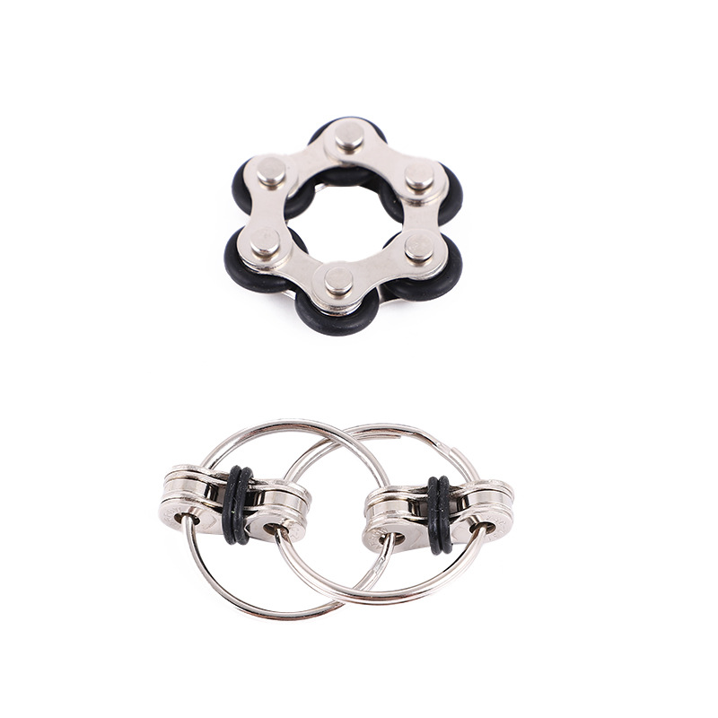 Key Ring Fidget Toy Decompression Chain Vent Toy Decompression Chain Bicycle Chain Keychain Key Ring Fidget Toy Decompression Chain Vent Toy Decompression Chain Bicycle Chain Keychain
