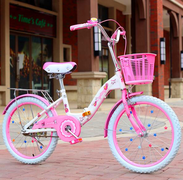 Children folding bicycle single speed variable speed princess style 182