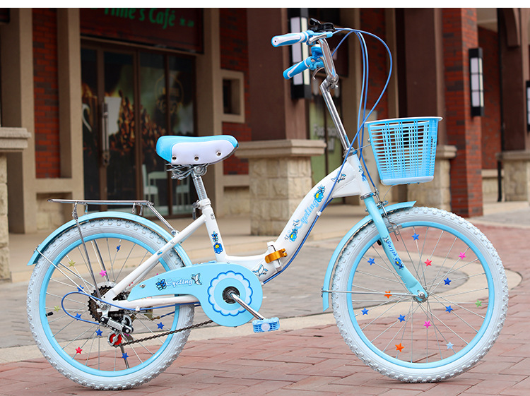 Children folding bicycle single speed variable speed princess style 182 Children folding bicycle single speed variable speed princess style 182