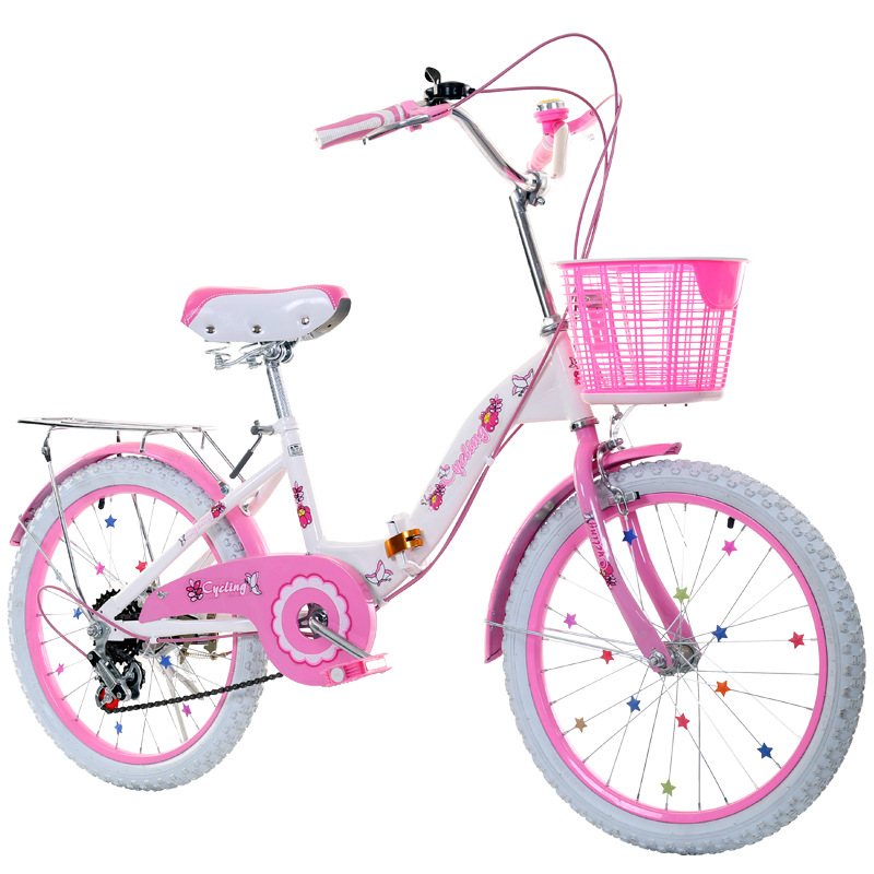 Children folding bicycle single speed variable speed princess style 182 Children folding bicycle single speed variable speed princess style 182