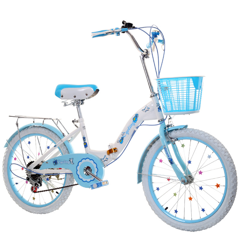 Children folding bicycle single speed variable speed princess style 182 Children folding bicycle single speed variable speed princess style 182