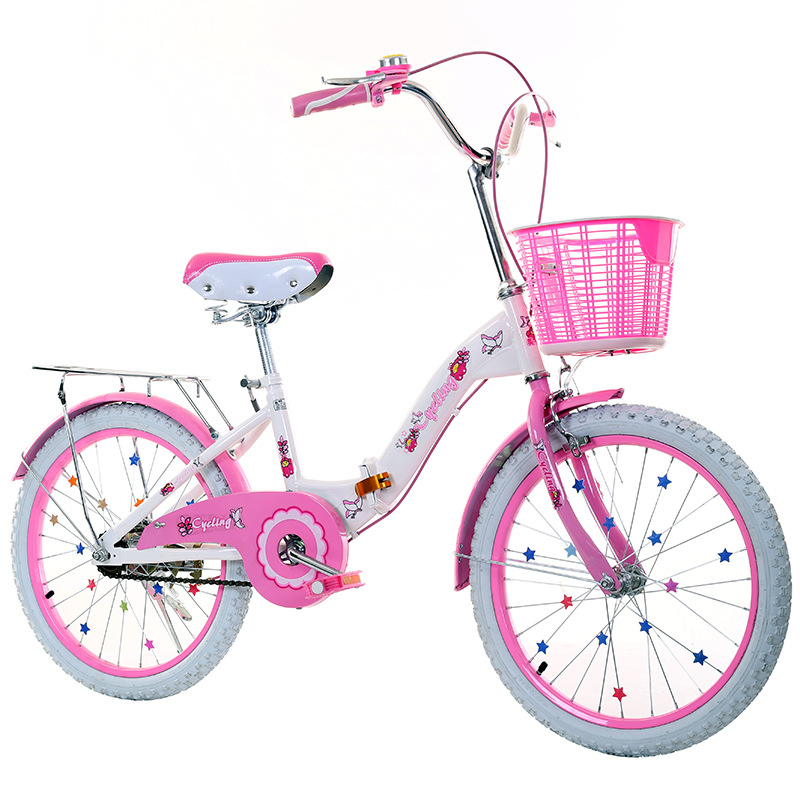 Children folding bicycle single speed variable speed princess style 182 Children folding bicycle single speed variable speed princess style 182