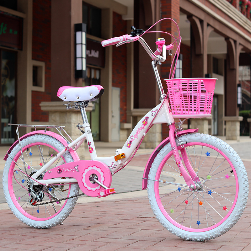 Children folding bicycle single speed variable speed princess style 182 Children folding bicycle single speed variable speed princess style 182