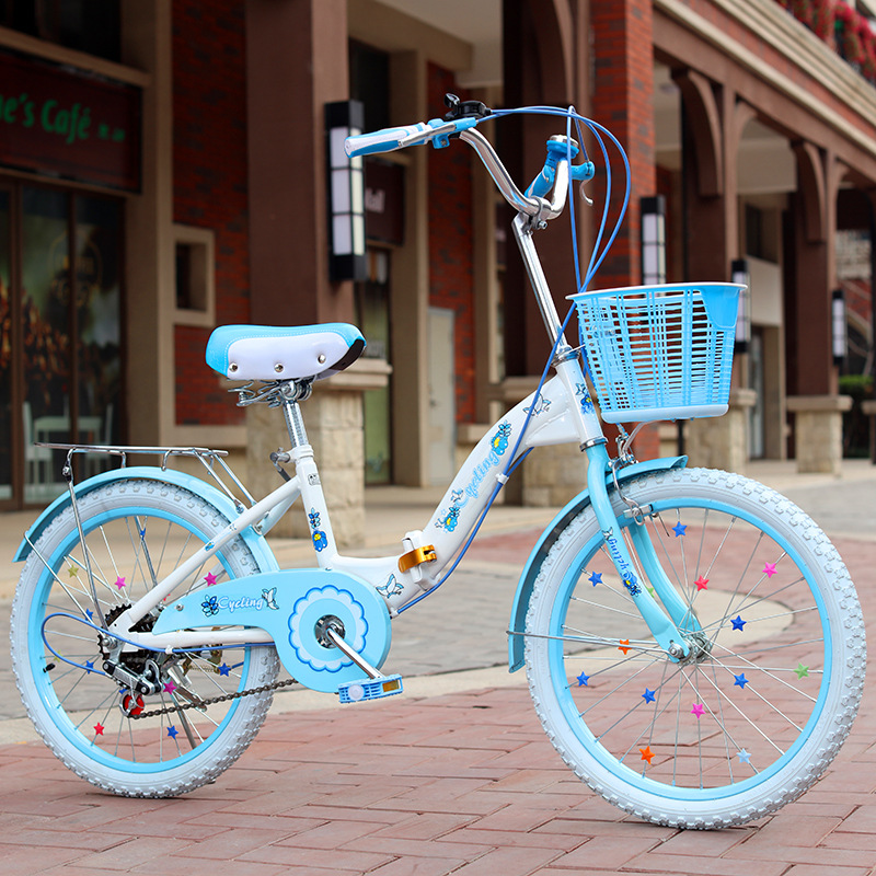 Children folding bicycle single speed variable speed princess style 182 Children folding bicycle single speed variable speed princess style 182
