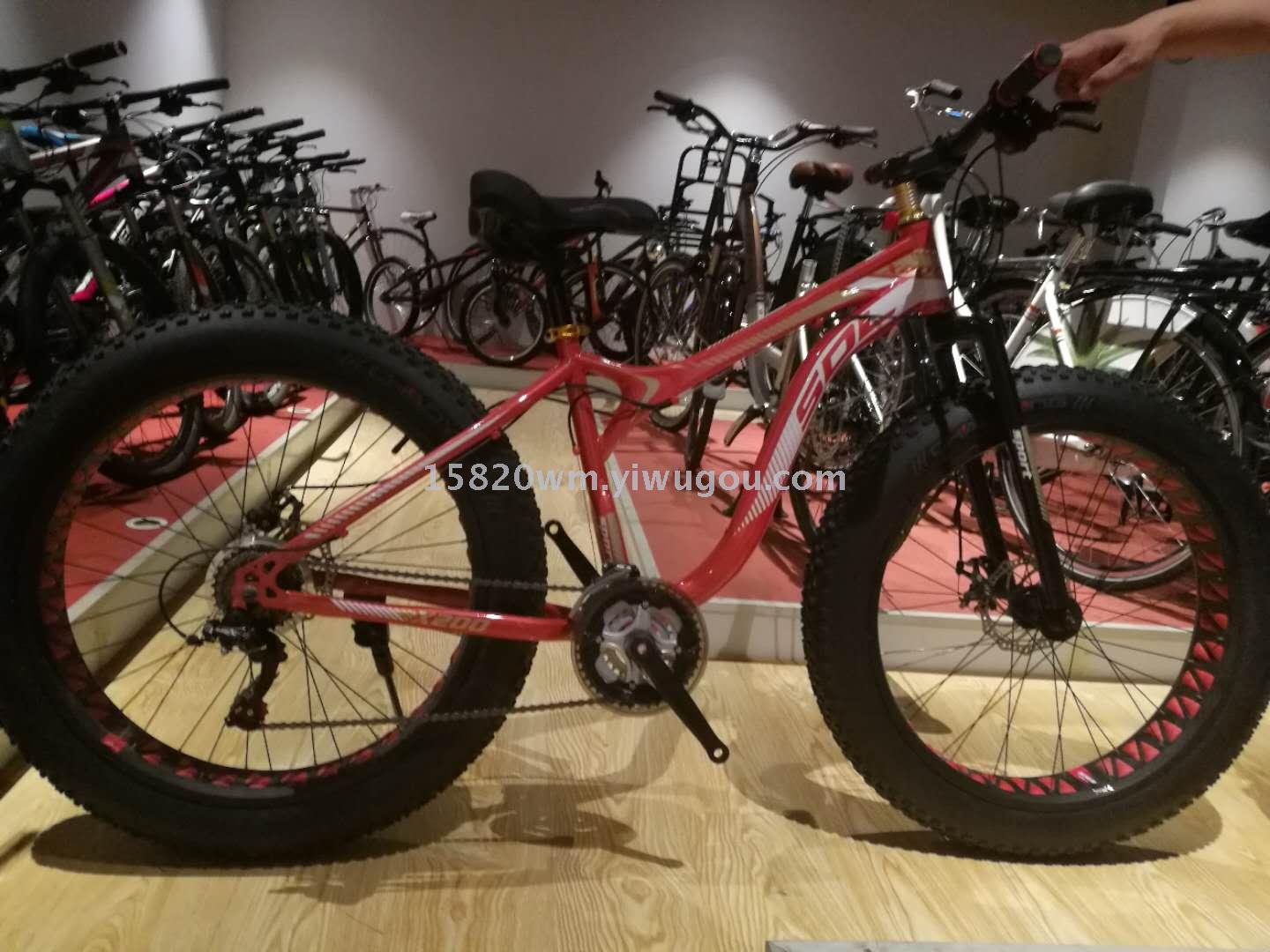 Snowshoe-snow mountain bike bicycle with 21 speed and 26 