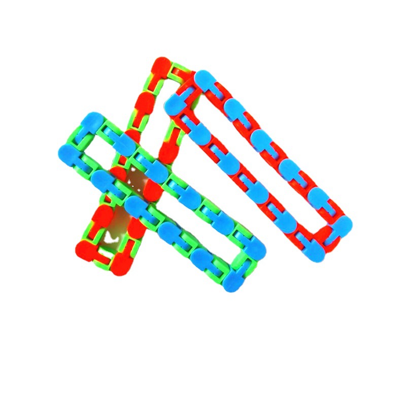 Factory Direct Supply Cross-Border 24-Section Decompression Bicycle Chain Track Warcky Track Changeable Folding Chain