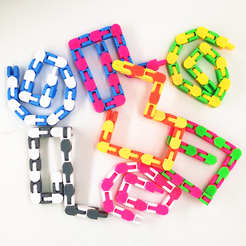 Factory Direct Supply Cross-Border 24-Section Decompression Bicycle Chain Track Warcky Track Changeable Folding Chain
