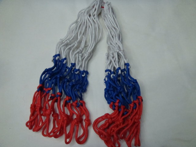 Basketball tennis competition factory outlets special NET polypropylene three-colored basketball nets, sporting goods Basketball tennis competition factory outlets special NET polypropylene three-colored basketball nets, sporting goods