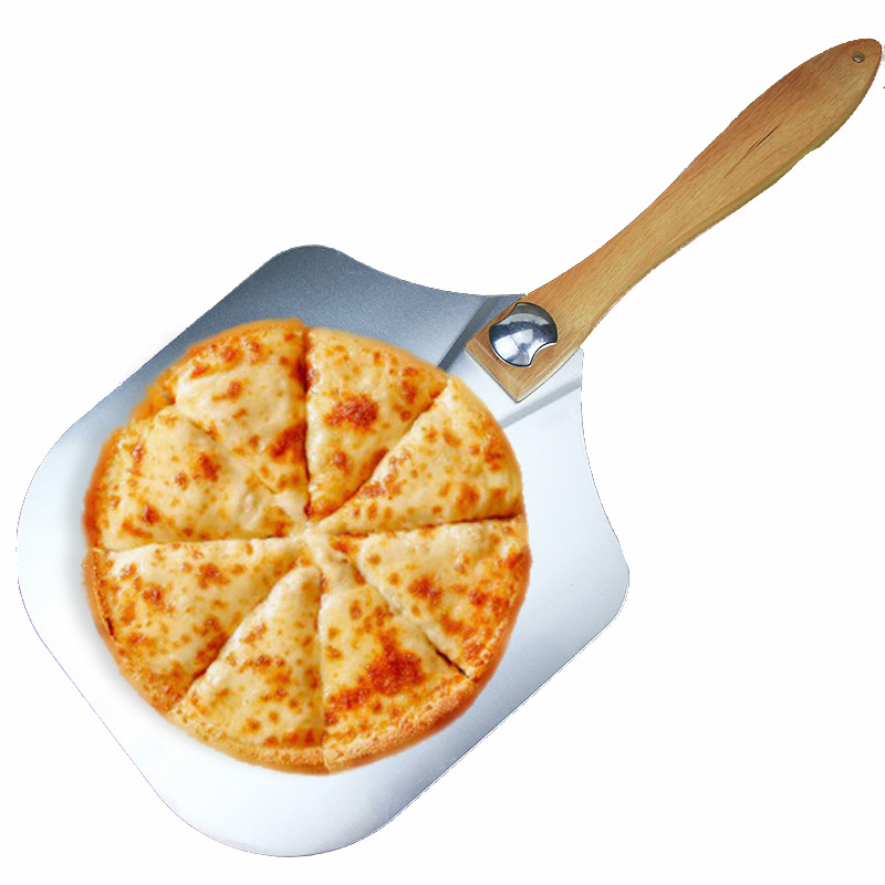 Baking Tool Folding Aluminum Pizza Shovel 12-Inch Wooden Handle Transfer Pizza Shovel Large New Cake Pizza Shovel