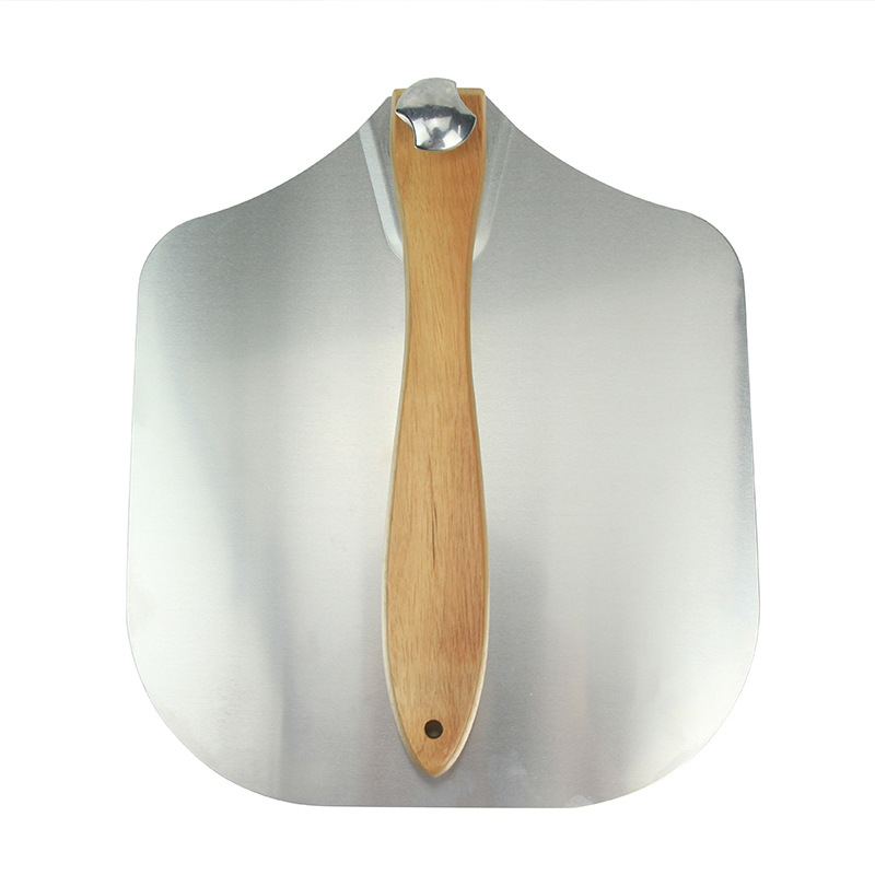 Baking Tool Folding Aluminum Pizza Shovel 12-Inch Wooden Handle Transfer Pizza Shovel Large New Cake Pizza Shovel