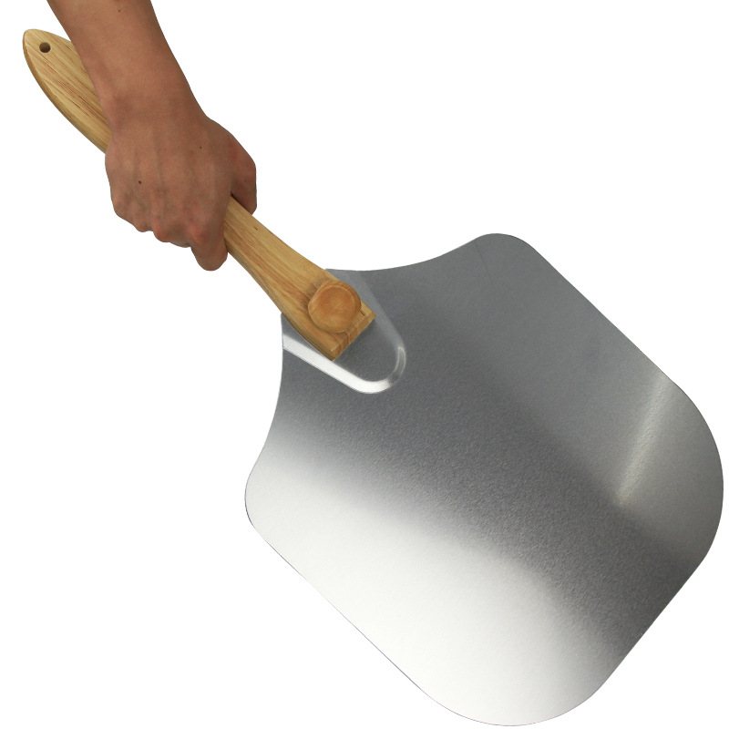 Baking Tool Folding Aluminum Pizza Shovel 12-Inch Wooden Handle Transfer Pizza Shovel Large New Cake Pizza Shovel