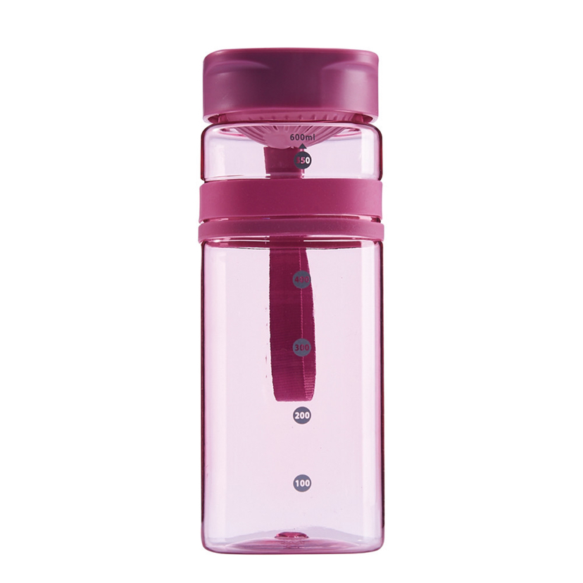 Portable cup with cover student sports cup tea cup plastic leisure