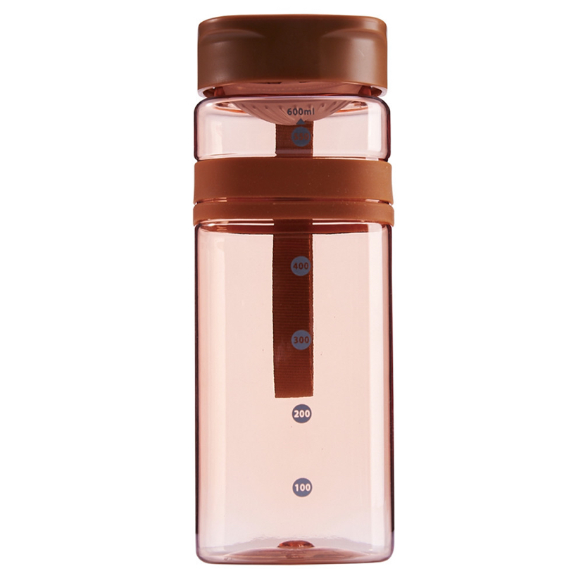 Portable cup with cover student sports cup tea cup plastic leisure