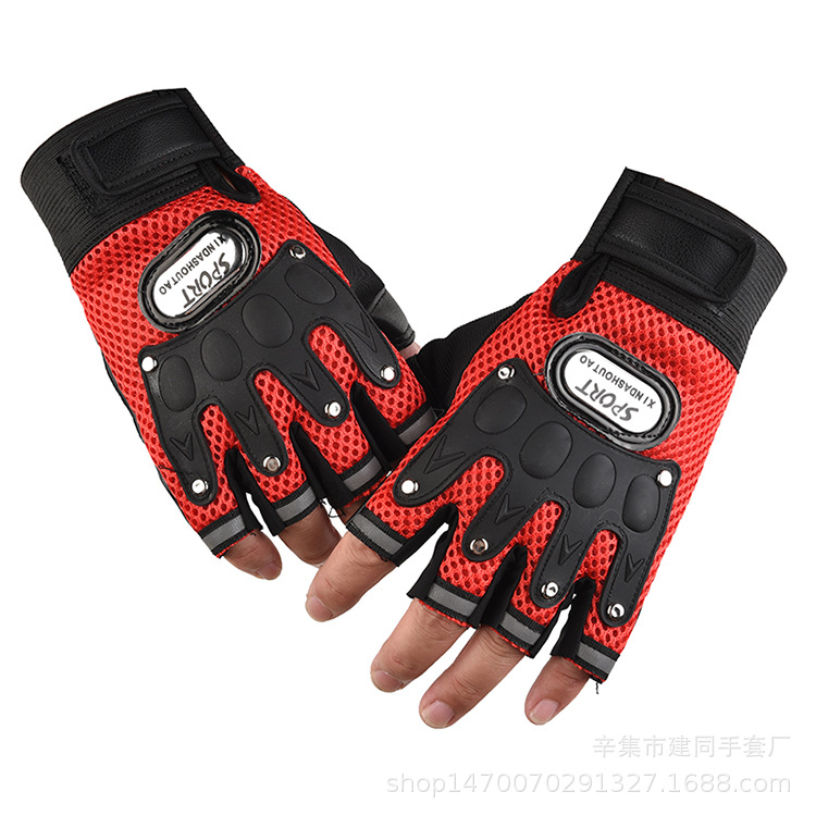 Half-Finger Riding Gloves Men&#039;s Spring, Summer, Autumn Breathable and Wearable Outdoor Sports Bicycle Motorcycle Student Fitness Gloves