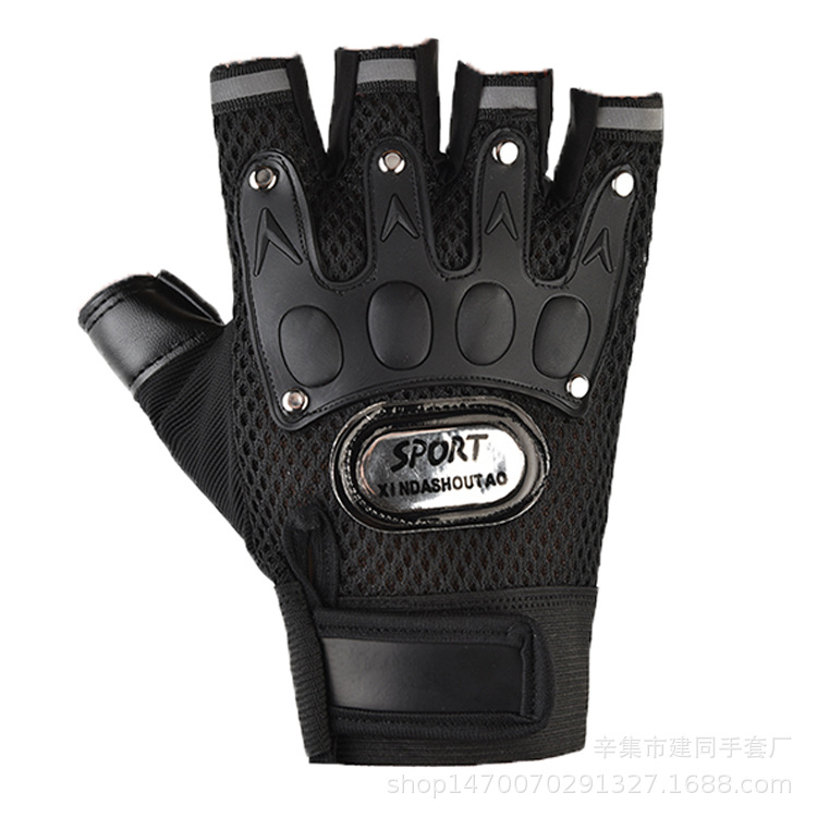 Half-Finger Riding Gloves Men&#039;s Spring, Summer, Autumn Breathable and Wearable Outdoor Sports Bicycle Motorcycle Student Fitness Gloves