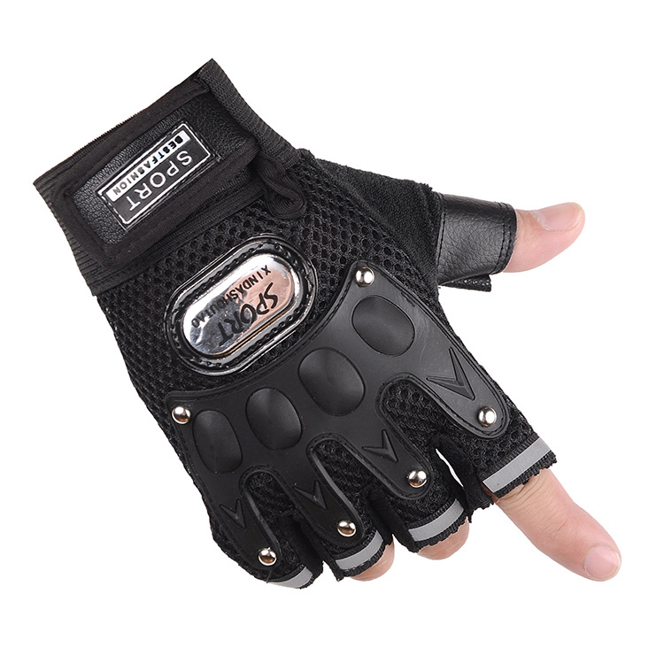 Half-Finger Riding Gloves Men's Spring, Summer, Autumn Breathable and Wearable Outdoor Sports Bicycle Motorcycle Student Fitness Gloves