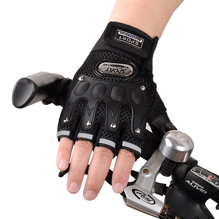 Half-Finger Riding Gloves Men's Spring, Summer, Autumn Breathable and Wearable Outdoor Sports Bicycle Motorcycle Student Fitness Gloves
