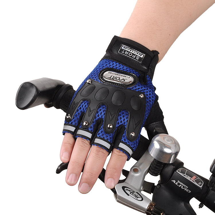 Half-Finger Riding Gloves Men's Spring, Summer, Autumn Breathable and Wearable Outdoor Sports Bicycle Motorcycle Student Fitness Gloves