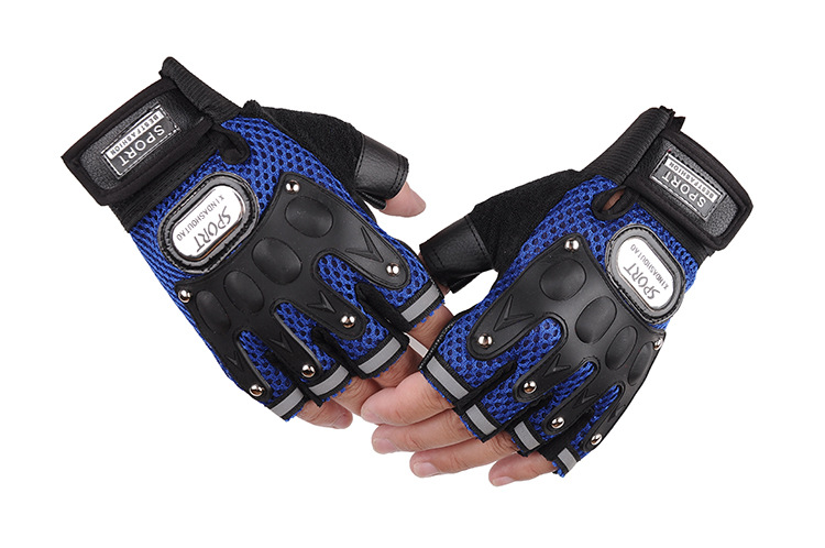 Half-Finger Riding Gloves Men's Spring, Summer, Autumn Breathable and Wearable Outdoor Sports Bicycle Motorcycle Student Fitness Gloves