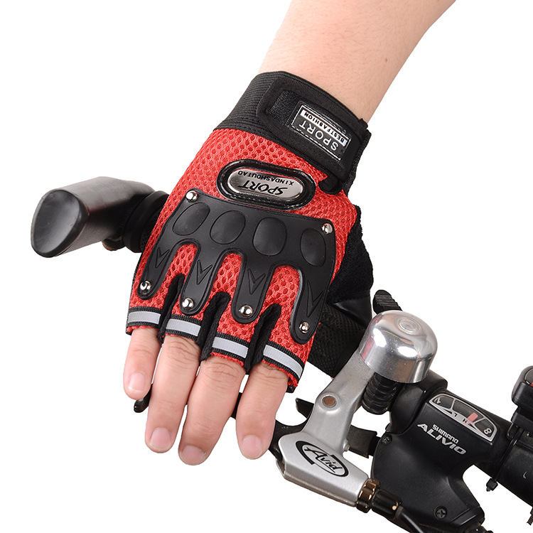 Half-Finger Riding Gloves Men's Spring, Summer, Autumn Breathable and Wearable Outdoor Sports Bicycle Motorcycle Student Fitness Gloves
