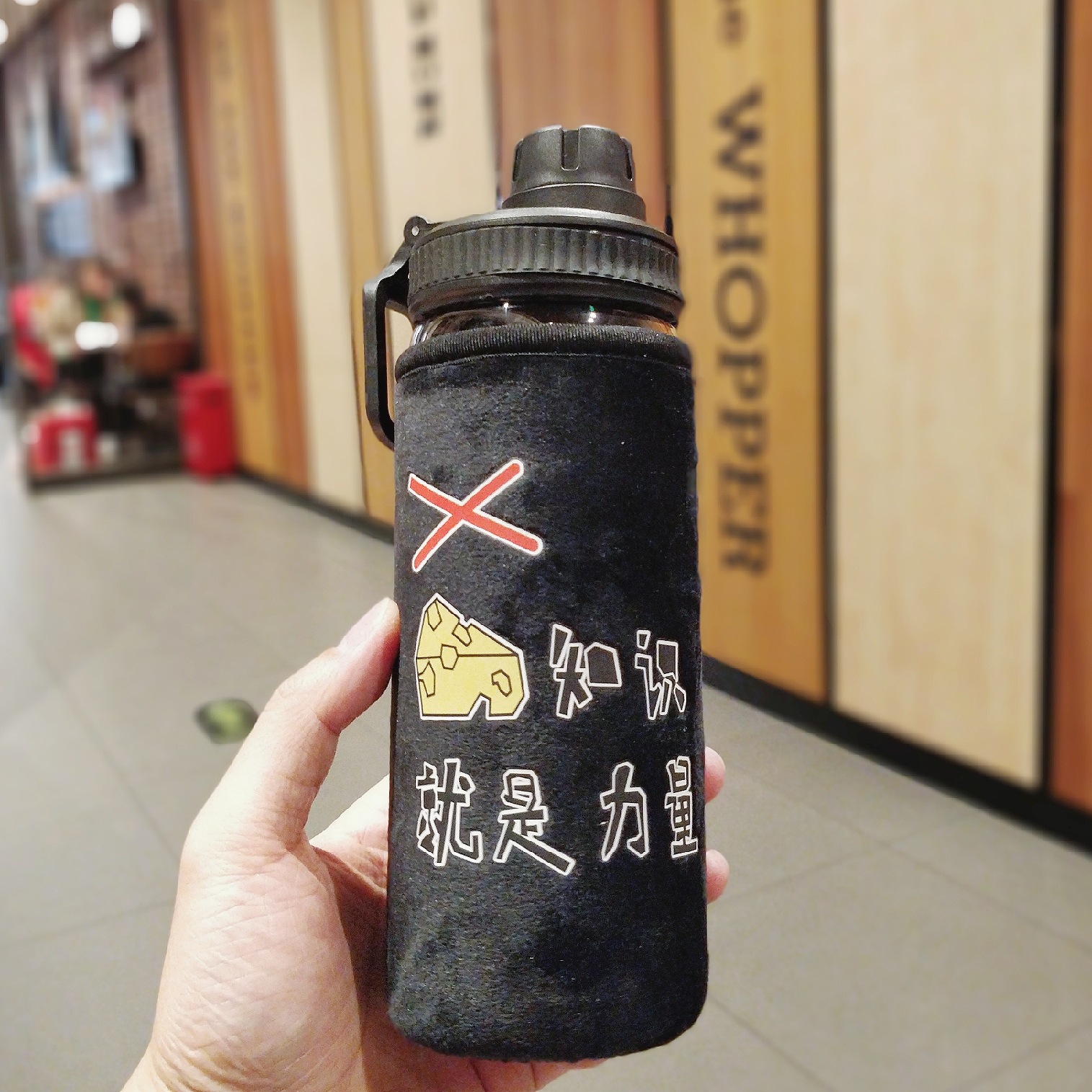 Manufacturers direct creative student water cup tide language cloth set anti-hot glass large capacity sports cup wholesale customization Manufacturers direct creative student water cup tide language cloth set anti-hot glass large capacity sports cup wholesale customization