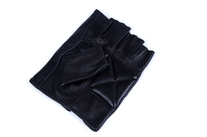 Goatskin half-finger gloves spring and antumn unisex half-finger gloves