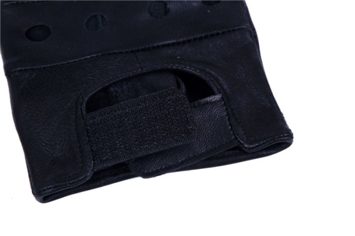 Goatskin half-finger gloves spring and antumn unisex half-finger gloves