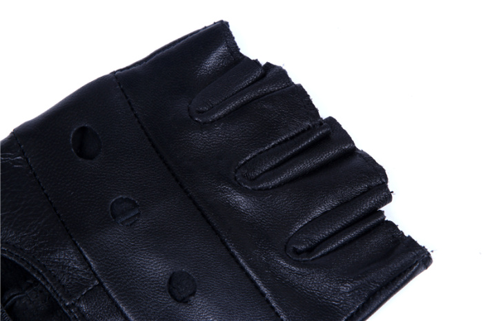 Goatskin half-finger gloves spring and antumn unisex half-finger gloves