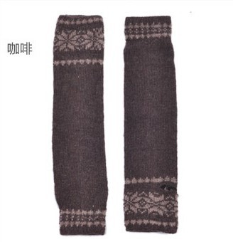 Snowflake long dual-use half-finger glove cuff feet fall/winter gloves