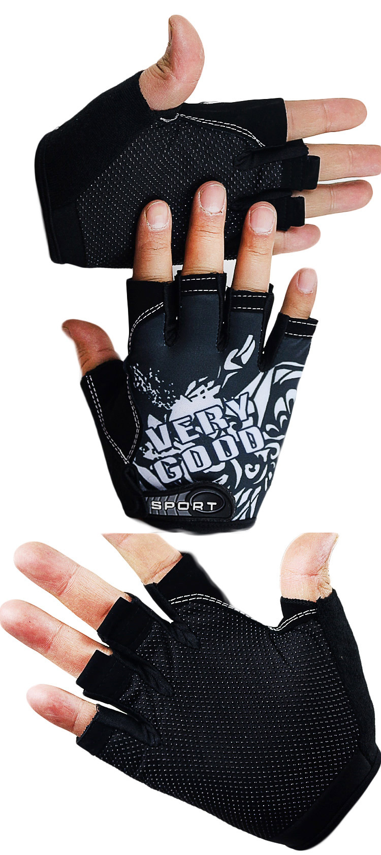 210209 Half-Finger Riding Gloves Cycling Bicycle Gloves Half Fitness Sports Gloves Non-Slip Breathable