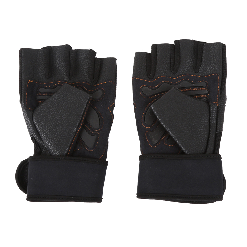 Micro fiber leather sport riding half-finger gloves