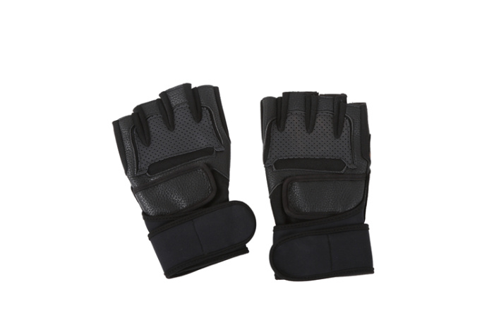 Micro fiber leather sport riding half-finger gloves