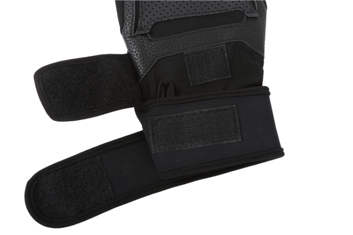 Micro fiber leather sport riding half-finger gloves