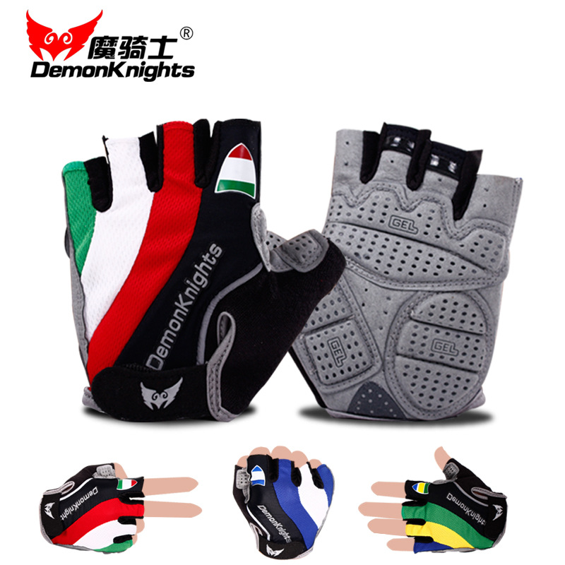 Magic Knight Bicycle Spring and Summer Gloves Half-Finger Gloves for Riding Mountain Bike Short Finger Sports Gloves Breathable Shockproof Good
