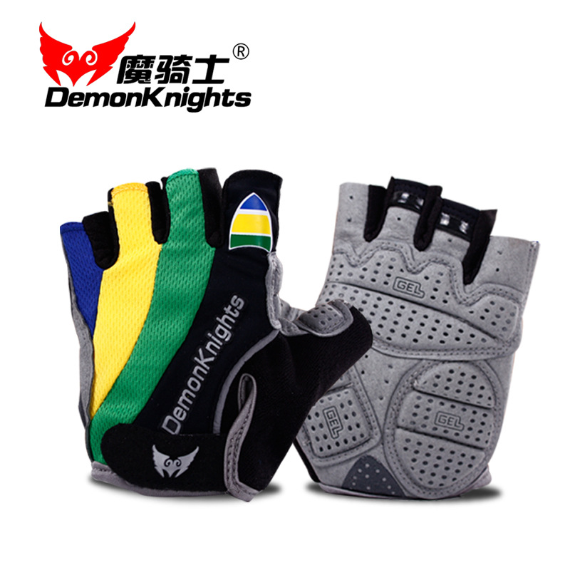 Magic Knight Bicycle Spring and Summer Gloves Half-Finger Gloves for Riding Mountain Bike Short Finger Sports Gloves Breathable Shockproof Good