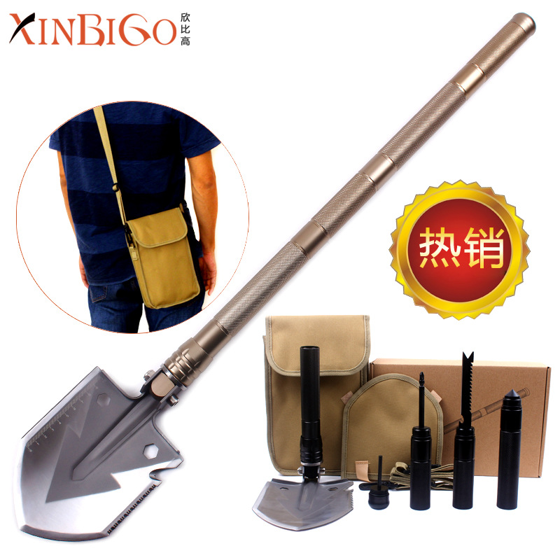 New Multi-Functional Shovel Folding Self-Defense Soldier Shovel Outdoor Camping Supplies Tools Survival Equipment