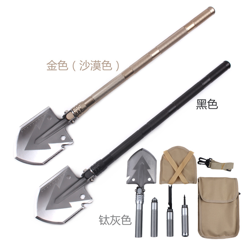 New Multi-Functional Shovel Folding Self-Defense Soldier Shovel Outdoor Camping Supplies Tools Survival Equipment