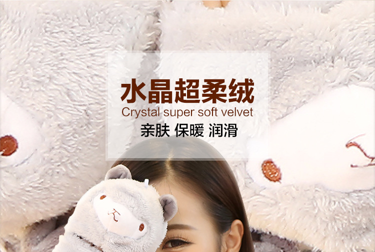 Winter new half-finger gloves creative cute hand-drawn gloves cartoon gloves garment accessories supplies wholesale