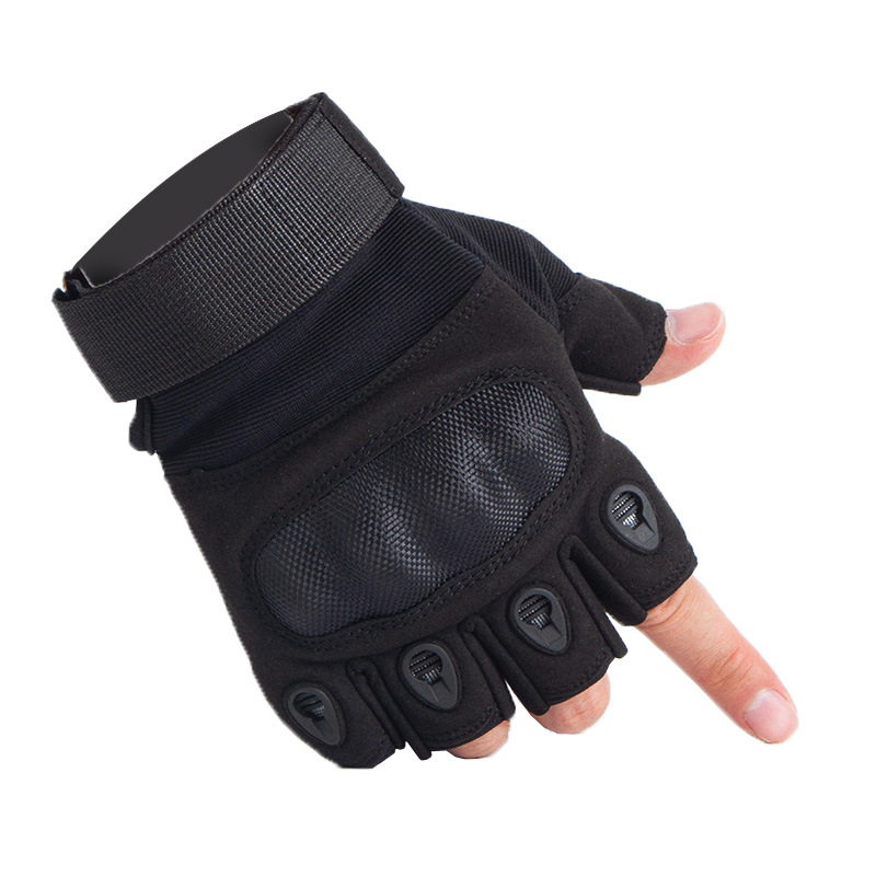 Carbon Fiber Half-Finger Tactical Gloves Military Fans Combat Special Forces Fighting Wear-Resistant Motorcycle Riding Sports Protection