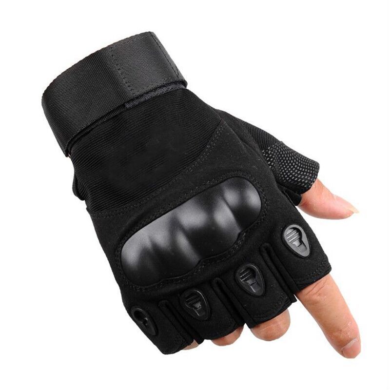 Military Fans Tactical Men's Half-Finger Gloves Outdoor Mountaineering Protection Wear-Resistant Non-Slip Fitness Cycling Training Fingerless Sports