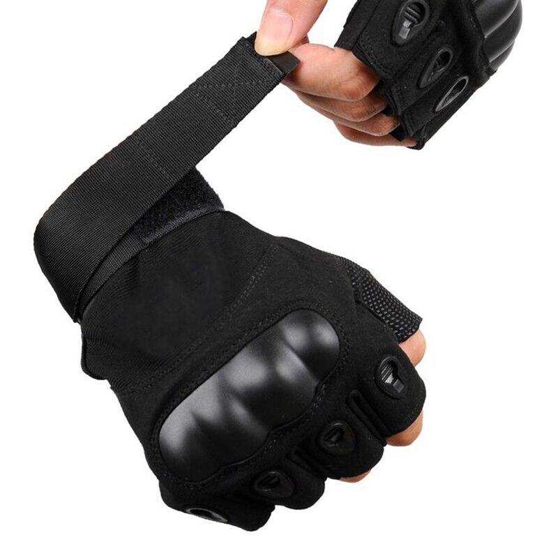 Military Fans Tactical Men's Half-Finger Gloves Outdoor Mountaineering Protection Wear-Resistant Non-Slip Fitness Cycling Training Fingerless Sports