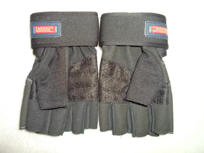 Men's Microfiber wristband half-finger exercise fitness gloves