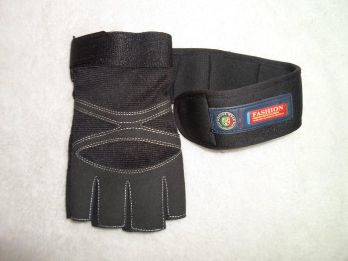 Men's Microfiber wristband half-finger exercise fitness gloves