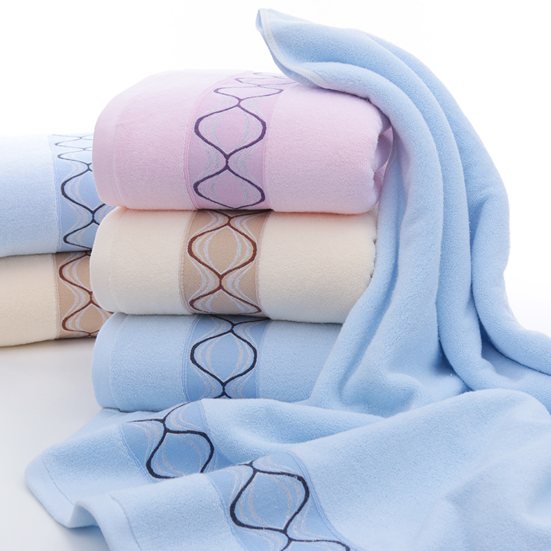 Beijing Towel Wholesale Absorbent 100% Cotton Solid Color and Plain Large Bath Towel Beach Towel Bath Towel Customizable Delivery