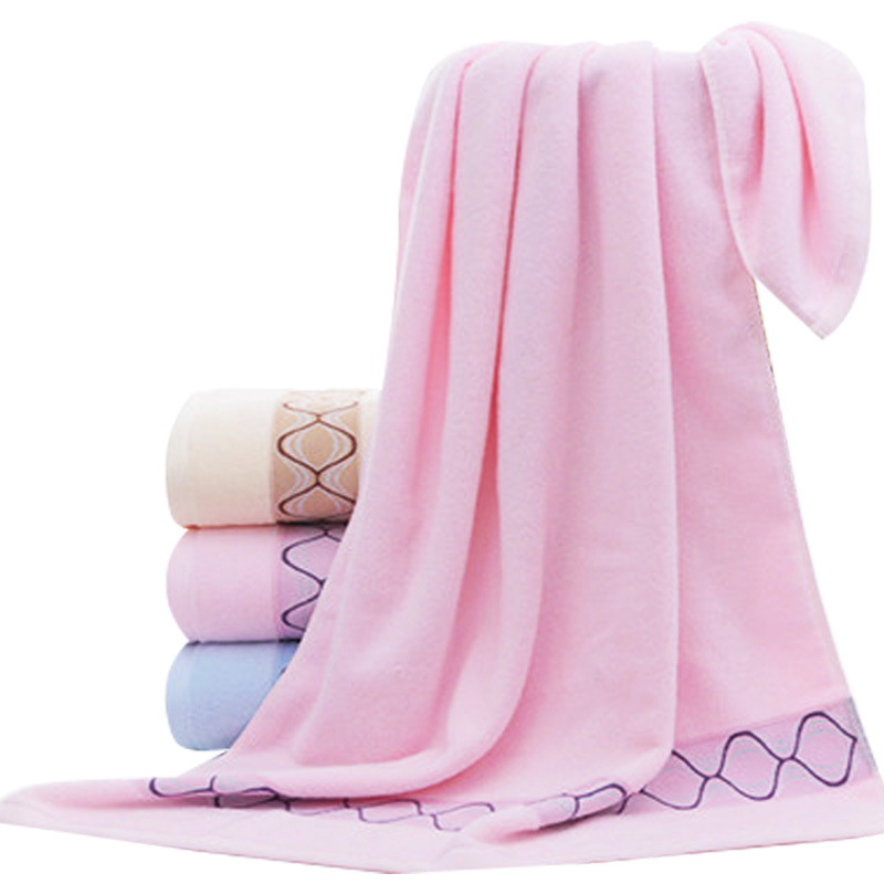 Beijing Towel Wholesale Absorbent 100% Cotton Solid Color and Plain Large Bath Towel Beach Towel Bath Towel Customizable Delivery