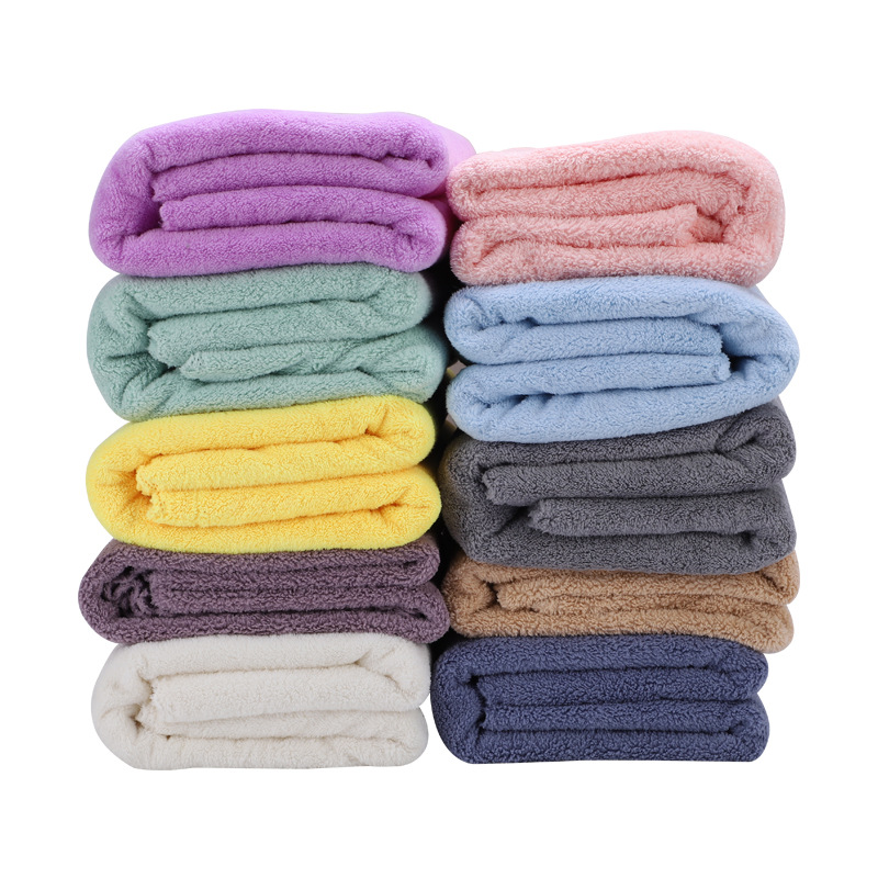 70 * 140cm High Density Coral Fleece Bath Towel Adult Thickened Trimming Bath Towel Couple Beach Towel Customizable Logo