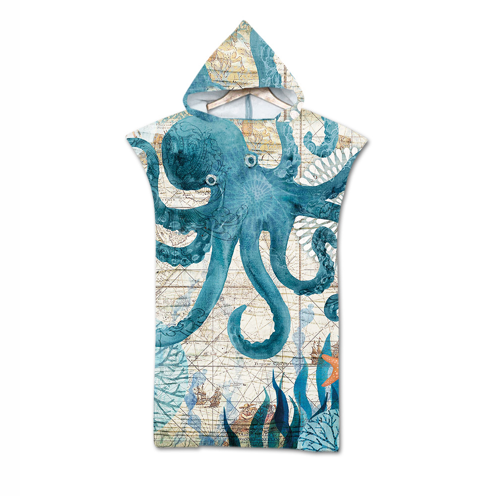 Factory Direct Sales Adult Bath Towel Beach Towel Cape Cloak Geometric Printing Hooded Bath Towel Wholesale Graphic Customization Factory Direct Sales Adult Bath Towel Beach Towel Cape Cloak Geometric Printing Hooded Bath Towel Wholesale Graphic Customization