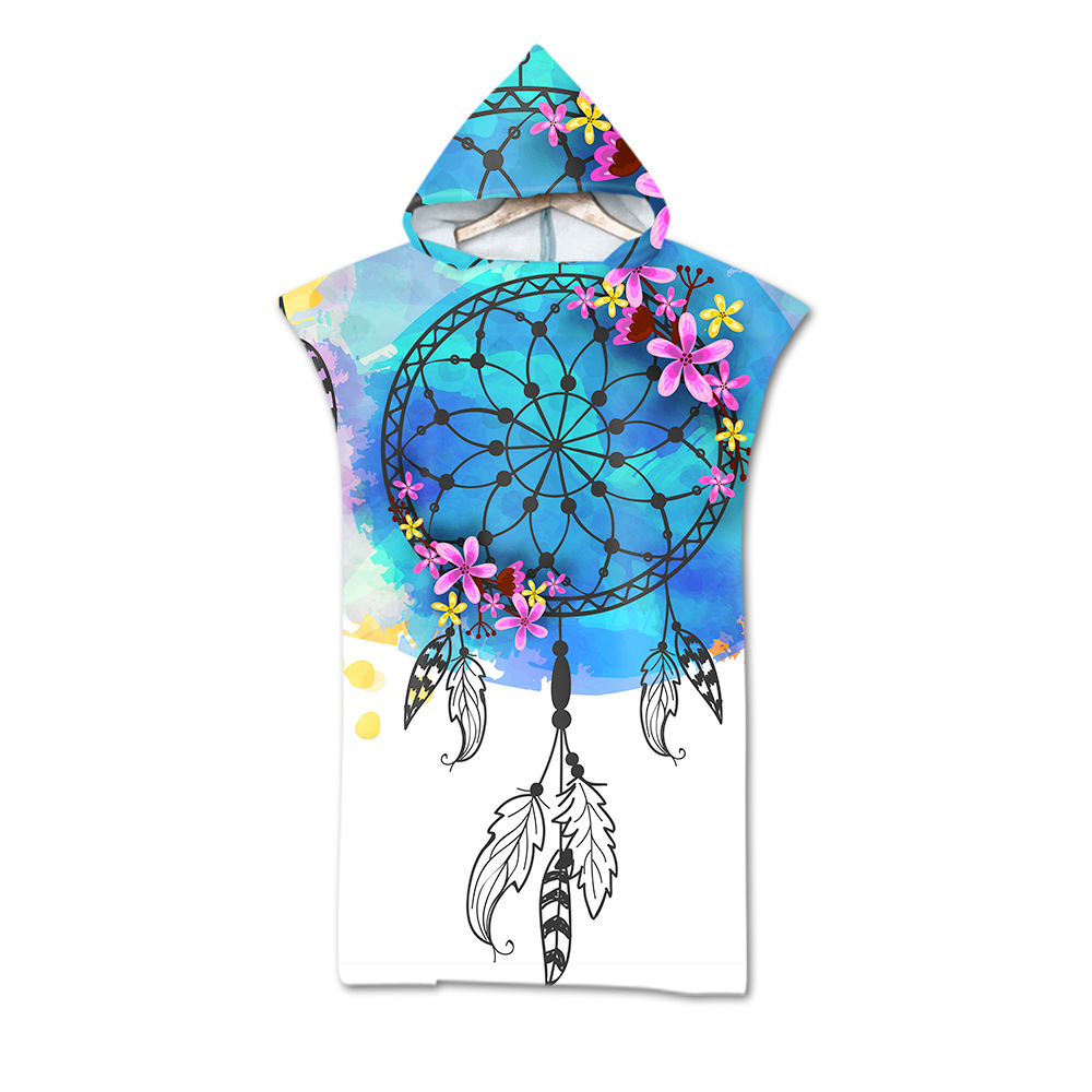 Factory Direct Sales Adult Bath Towel Beach Towel Cape Cloak Geometric Printing Hooded Bath Towel Wholesale Graphic Customization Factory Direct Sales Adult Bath Towel Beach Towel Cape Cloak Geometric Printing Hooded Bath Towel Wholesale Graphic Customization