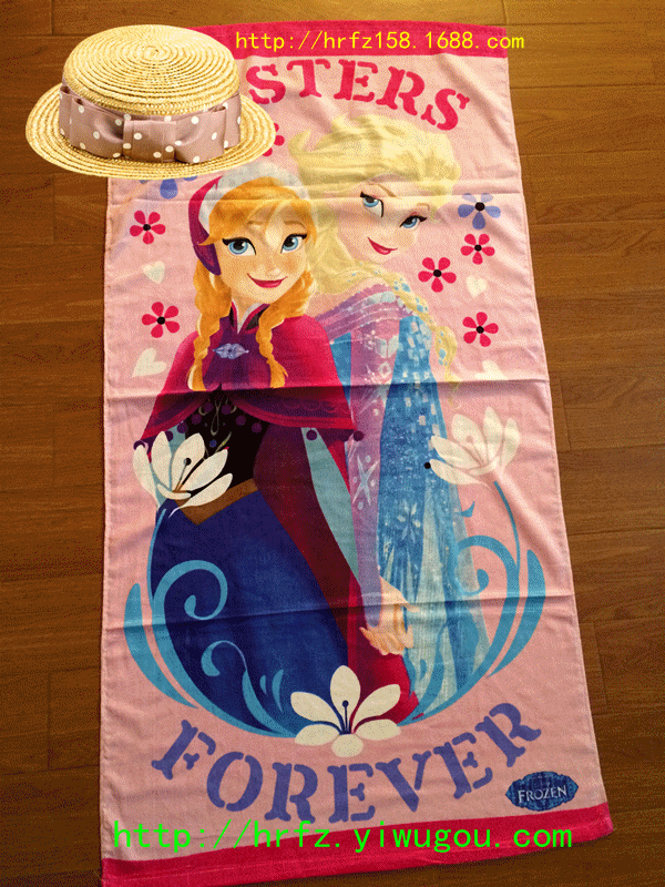 Manufacturers selling cotton activity does not fade frozen ice Princess Snow cartoon beach towel Manufacturers selling cotton activity does not fade frozen ice Princess Snow cartoon beach towel