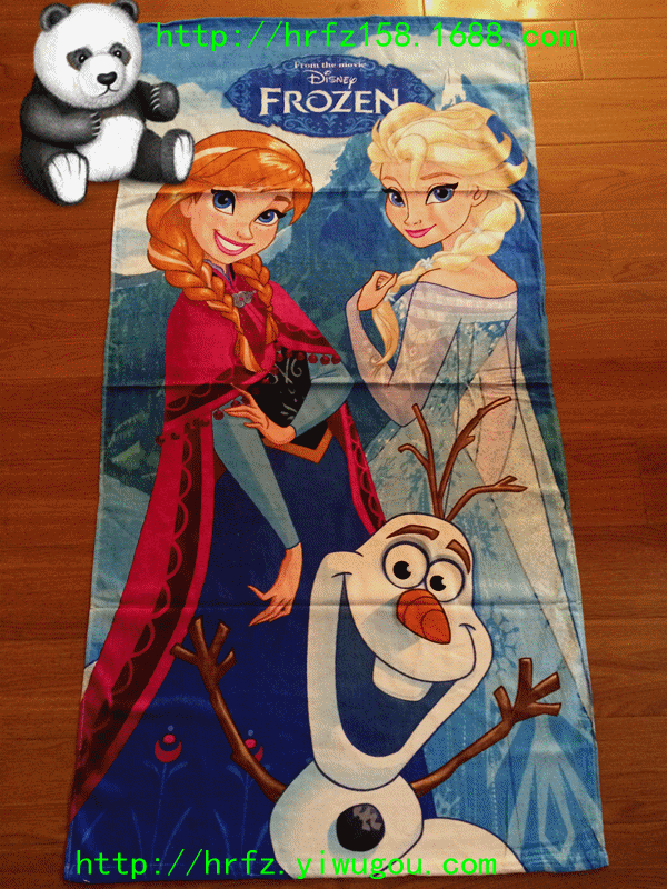 Manufacturers selling cotton activity does not fade frozen ice Princess Snow cartoon beach towel